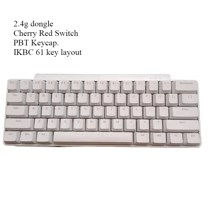 2.4g wireless 61 mechanical keyboard GH60 IKBC Cherry mx Red switches Gaming mini keyboard