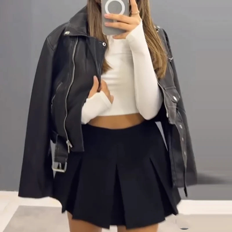 HXAOプリーツスカートショーツ サマーY2K グレー スコート レディース ブラック ミニスカートパンツ 女性用 ファッション ミッドウエスト カジュアルショーツスカート