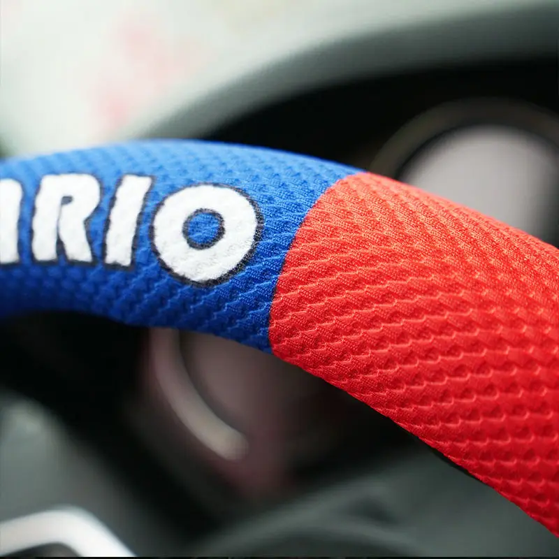 Mario Anime Volante Capa, Novo Desenhos Animados, Antiderrapante, Absorvente de Suor, Tampa Universal Do Punho Do Carro, Decoração Do Carro