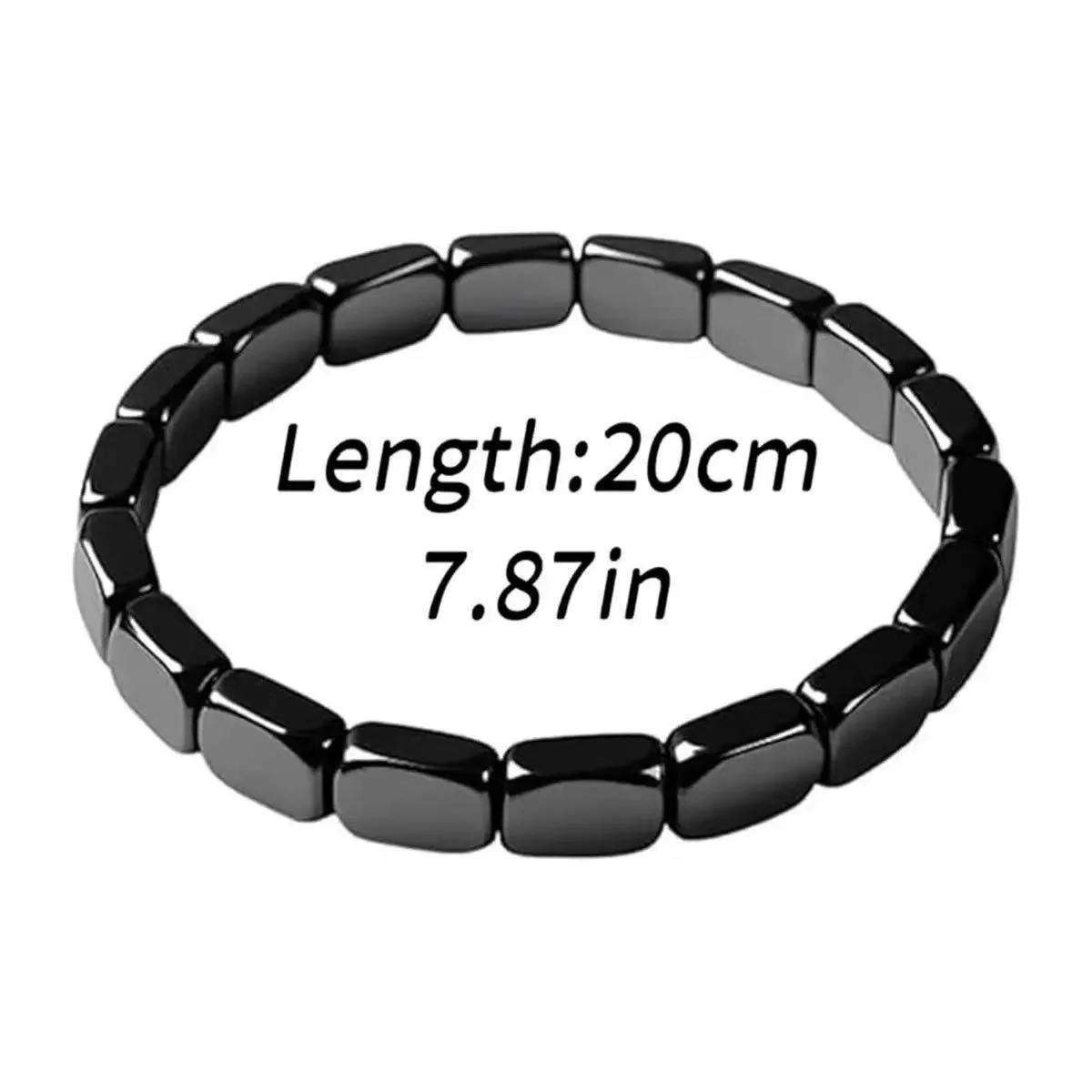 Men's Hematite Bracelet Regain Edge Confidence Natural Hematite Bead Elasticity Repair Bracelet Gift Jewelry
