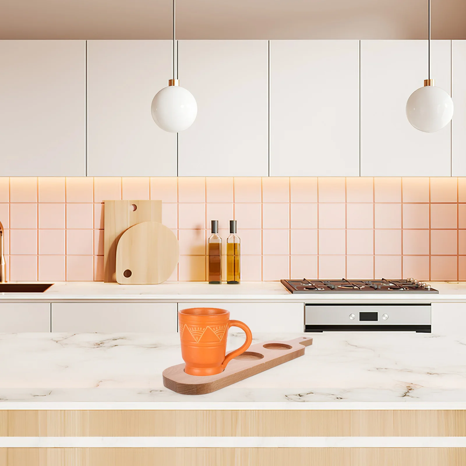 3 حفرة خشبية شرب الطيران مجلس صينية تقديم مع مقبض للحانات Ktv الفنادق الحرفية البيرة تذوق النبيذ خشبية كأس للنبيذ مجداف #3