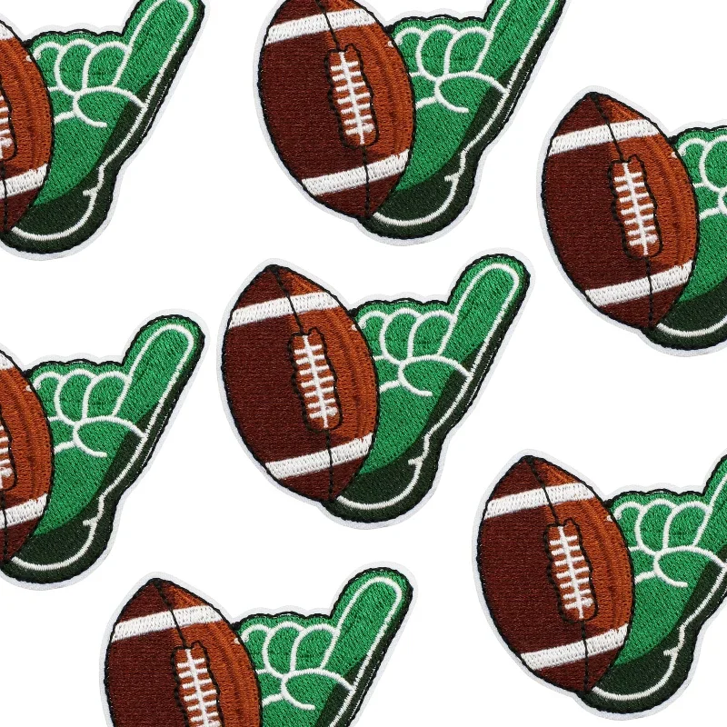 Rugby Badge Candle Badge Boy Rugby Jersey 1/5PCS Patches Rugby Embroidery Cloth Sticker Computer Embroidery Label Wholesale