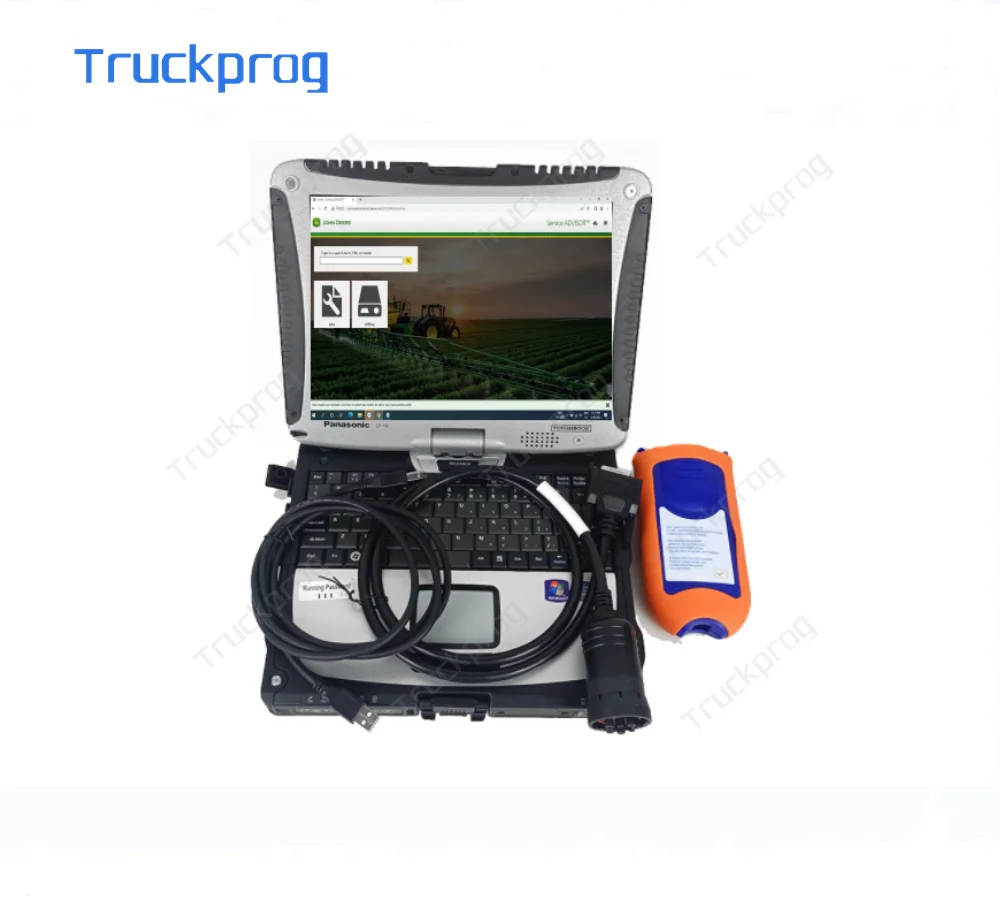 V5.3 EDL V2 service tool J-D Service EDL V2 Agriculture Tractor Construction diagnostic tool+Thoughbook CF19 laptop