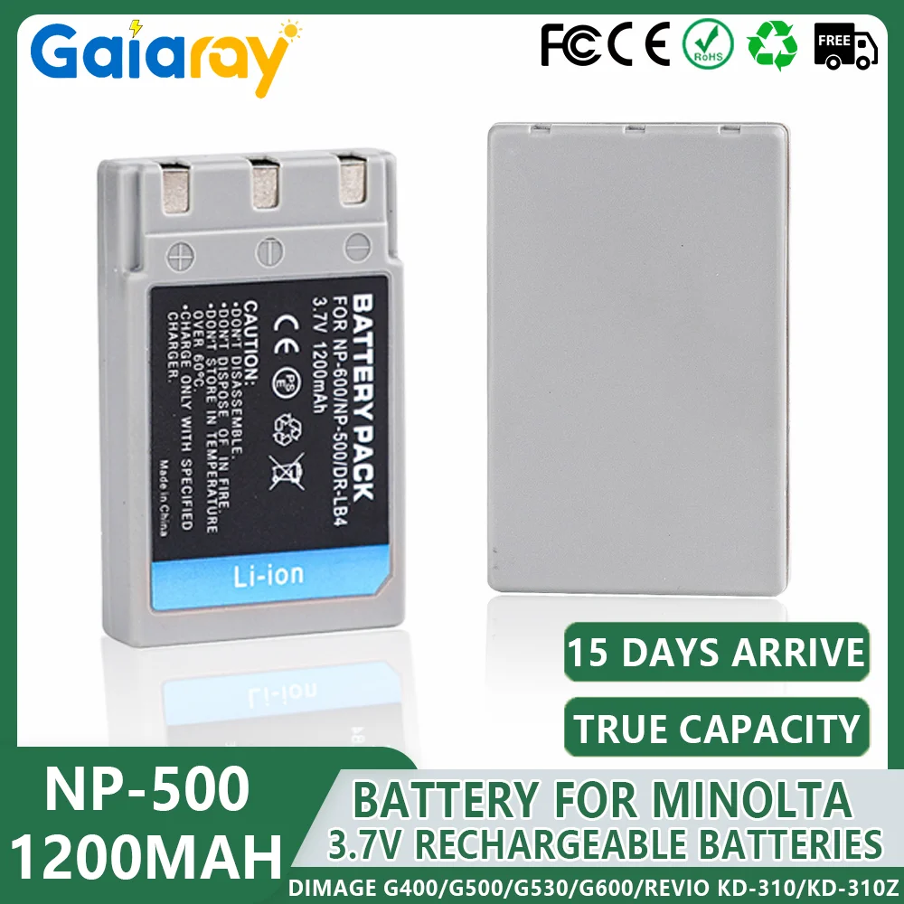 NP-600 NP-500 DR-LB84 Battery 1200mAh for Minolta DiMage G400 G500 G600 Konica DR-LB4 Revio KD-310Z 400Z 410Z 420Z 500Z Camera
