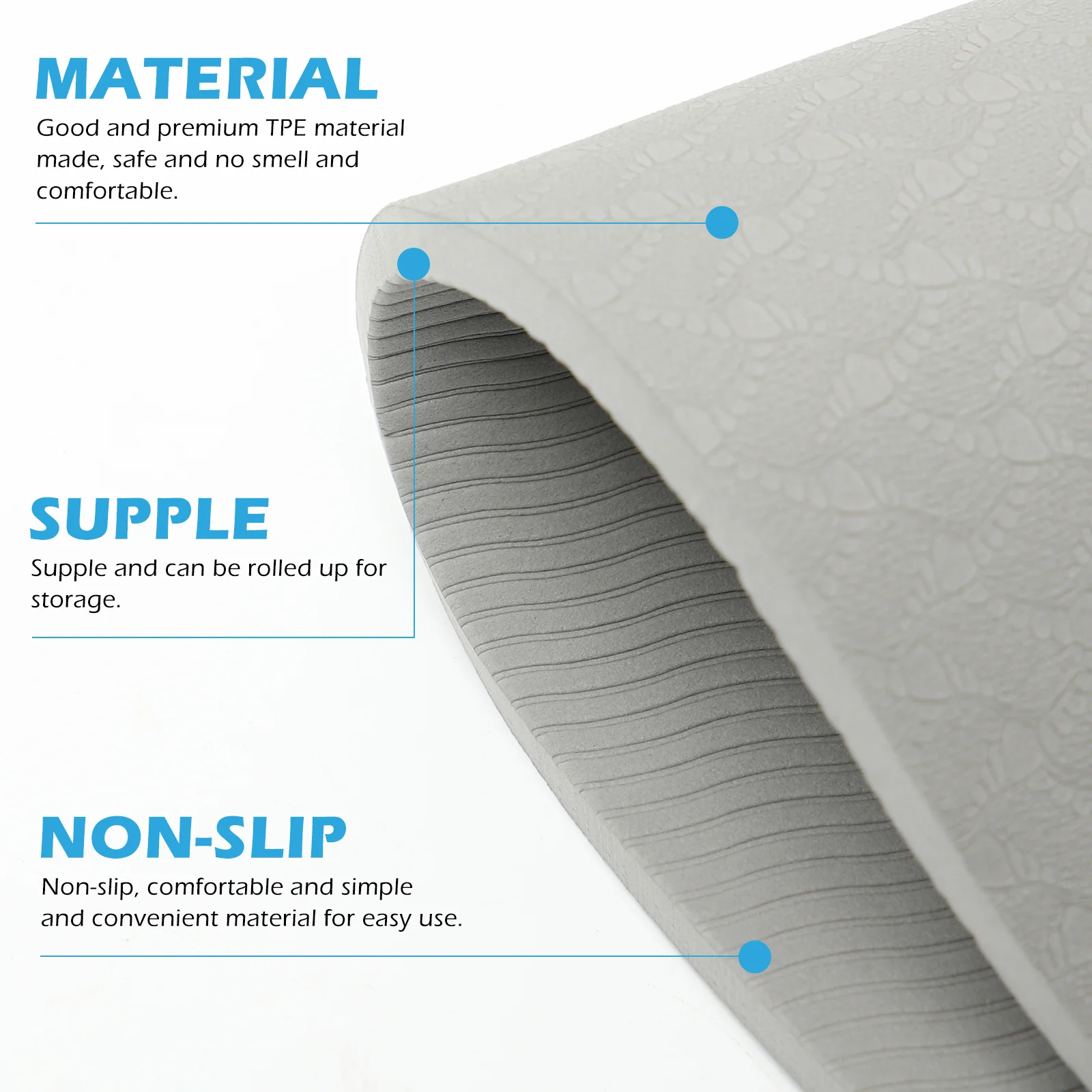 

Rope Jumping Floor Mat Premium Tpe Sound Proof Jumping Ground Cushion for Kids Adults Non-Slip Workout Mat Indoor Fitness