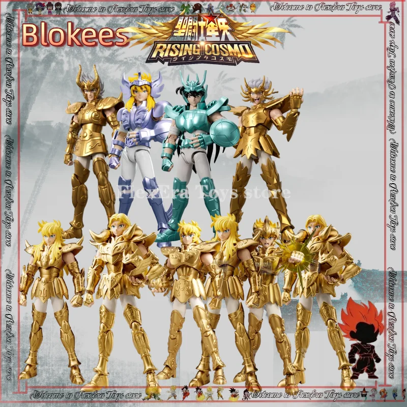 En stock, Blokees Saint Seiya Gold Transcendence Edition, figurines articulées super articulées, blocs de construction, modèle de figurine, jouet