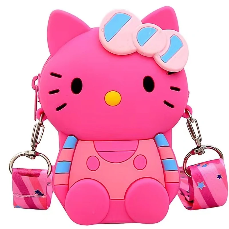 Kuromi Silicone Bag Messenger Bag Kawaii Doll Cartoon Women Bag Purses for Women Hello Kitty Y2k Bag 20cm and 12cm Girls Gift