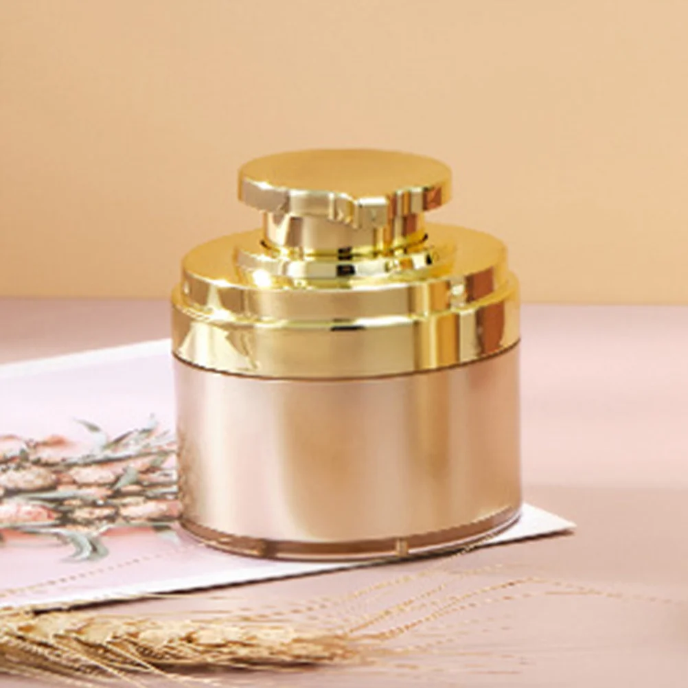 

2pcs Face Cream Jar Refillable Airless Pump Container Travel Use Lotion Dispenser Skincare Sub Container Jars