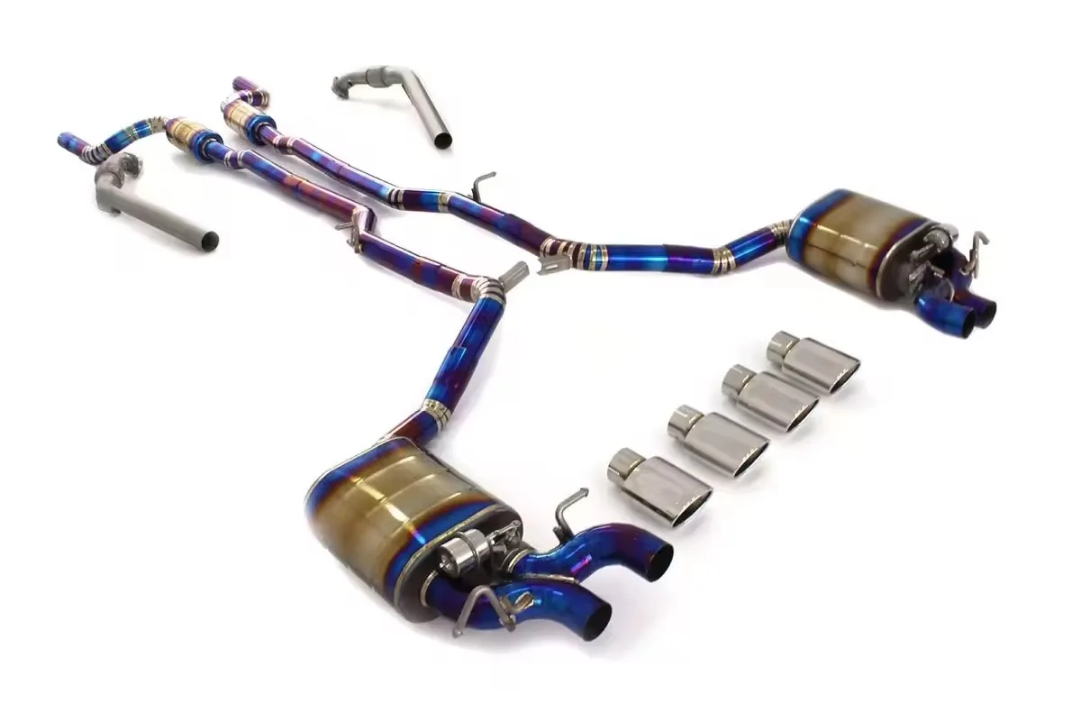 EXR Valvetronic Titanium Exhaust System for C63 W204 & C-Class Mirror Polished 1.5mm Thickness 3