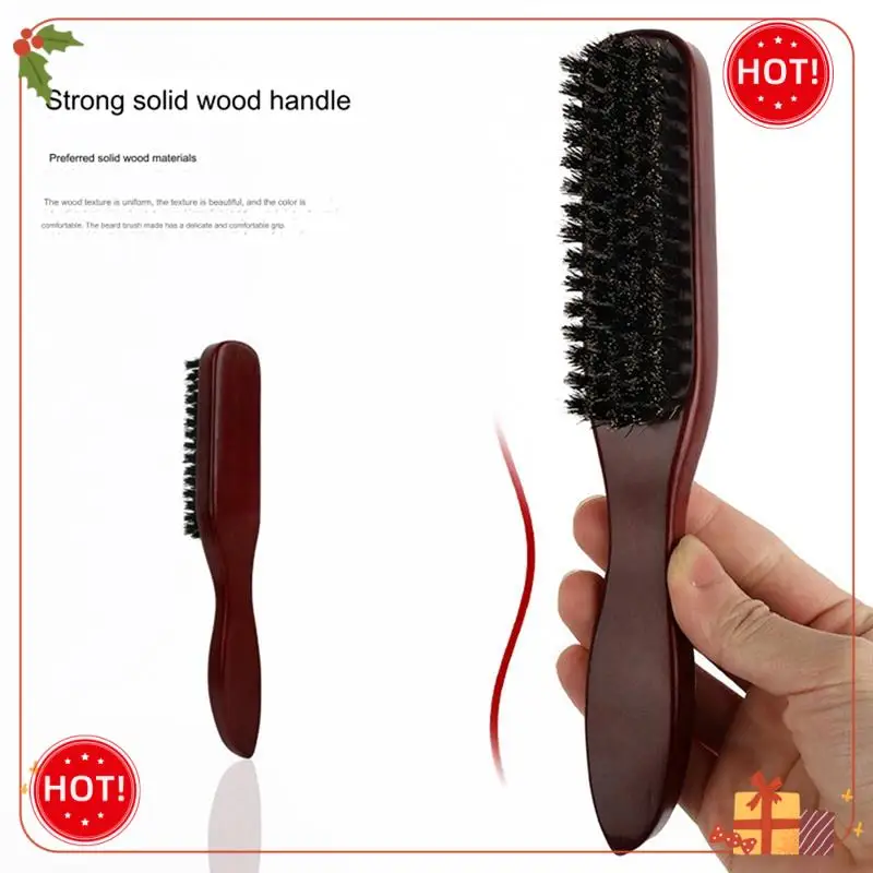 ABLE-猪毛ブラシ、理容ひげブラシ、女性と男性用ヘアブラシひげブラシイエロー