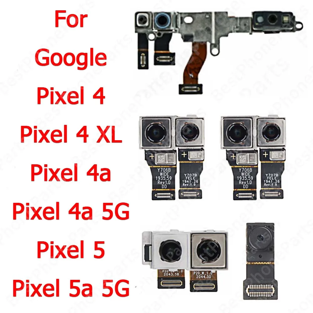 Camera Module For Google Pixel 4 XL 4a 5 5a 5G Backside Selfie Front Rear Back View Camera Flex Replacement Spare Parts