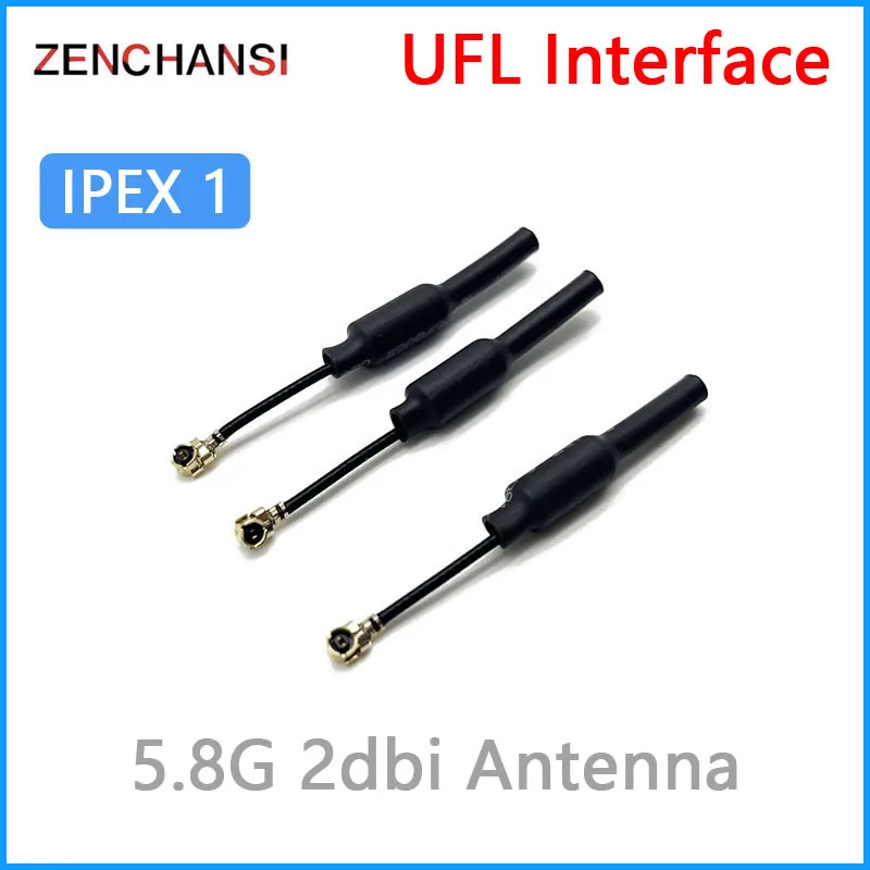 1/3/6PCS 45mm 5.8G 2dBi U.FL IPEX1 IPX Omni-Directional Brass FPV Antenna RG178 transmitter antenna use for RC Drone