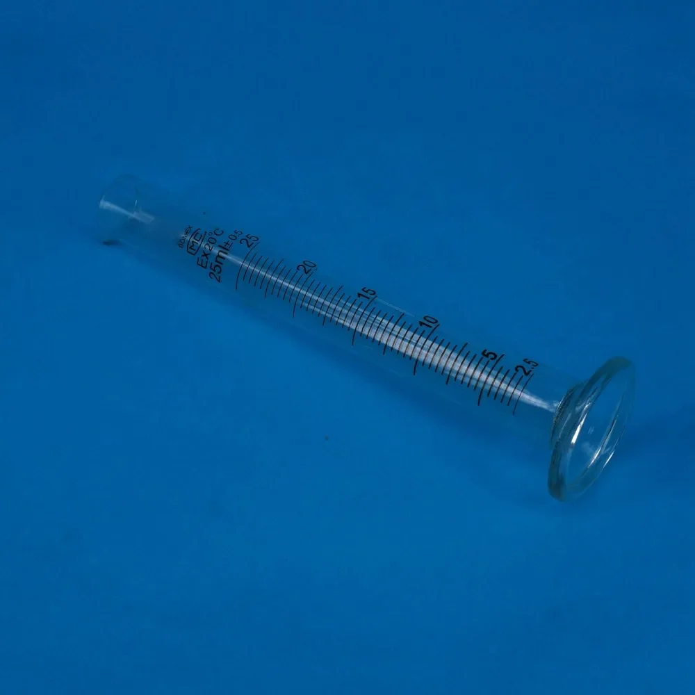 25ml Lab Glass Graduated Measuring Cylinder With Spout Glassware