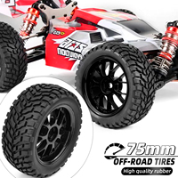 1/10 75mm Off Road Buggy Tires Wheel 12mm Hex Hubs Rubber for 1/14 1/16 1/10 RC Car Wltoys 144001 Scx10 Traxxas Trx-4 Tamiya