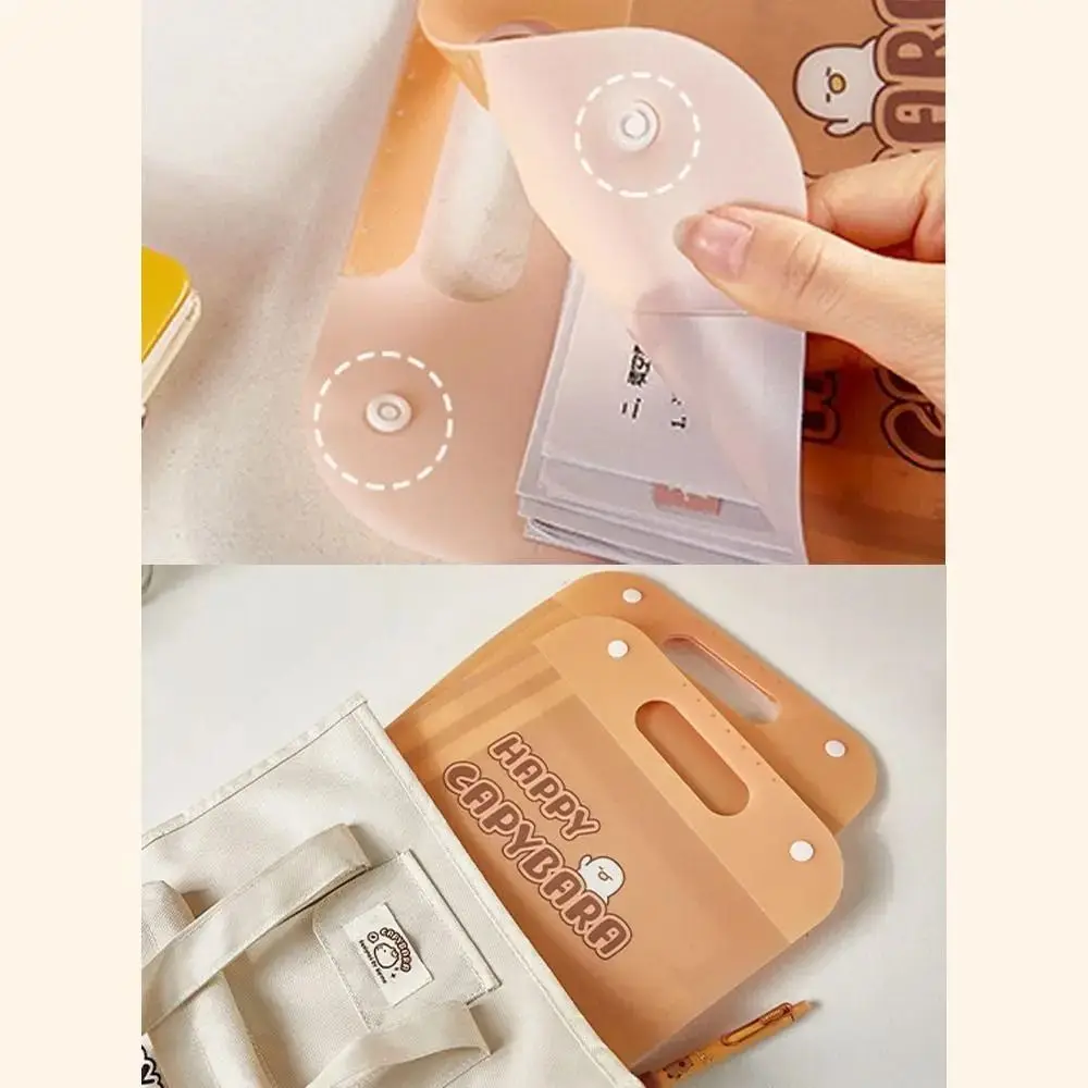 Vertical Capybara File Storage Holder Bellows bag 13 Pockets Capybara Homework Orginizer Large Capacity Waterproof