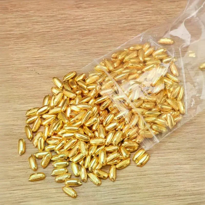 Lucky Feng Shui Gold Charms 100PCS Mini Plastic Dollars Ingots Melon for Attract Wealth Home Living Room Decor