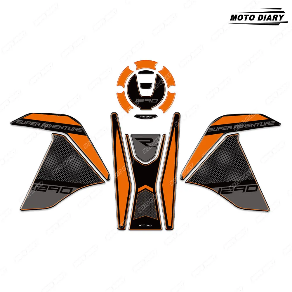 Voor Ktm 1290 Super Adv 1290 Super Avontuur R S 2015-2020 3d Brandstoftank Pad Sticker Motorfiets Tankbeschermer Stickers Waterdicht