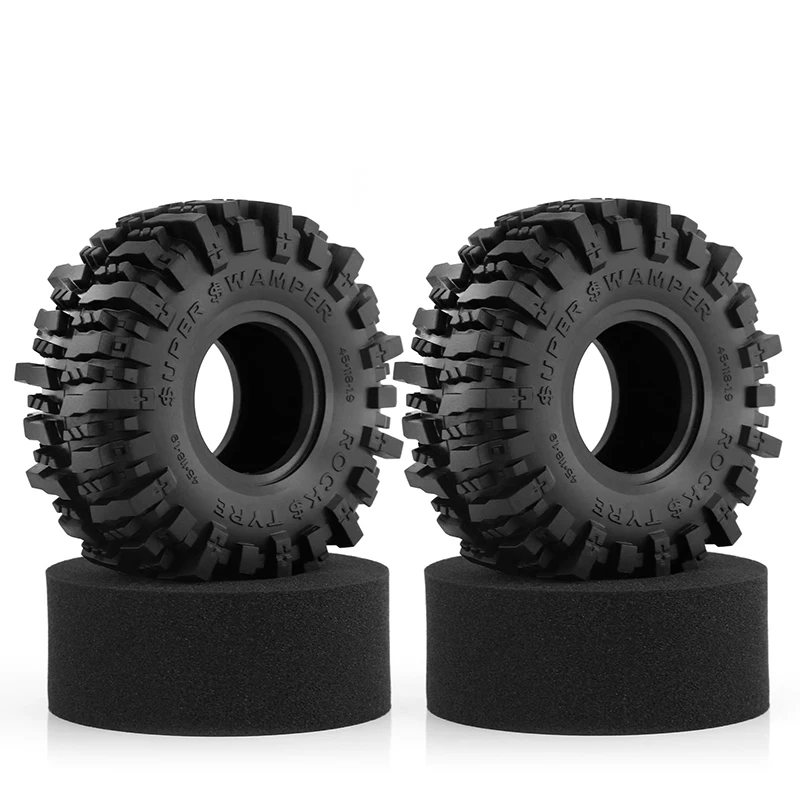 

2pcs Rock Hunting Tire 1.9 Inch Wear Resistant Rubber Tire for 1/10 RC Crawler Car Traxxas TRX4 Defender AXIAL SCX10 RC4WD Parts