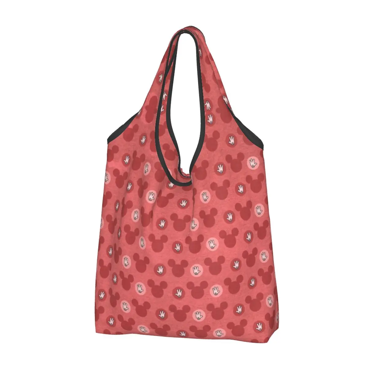 

Reusable Mickey Mouse (5) Shopping Bags for Groceries Foldable Grocery Bags Washable Large Tote Bags