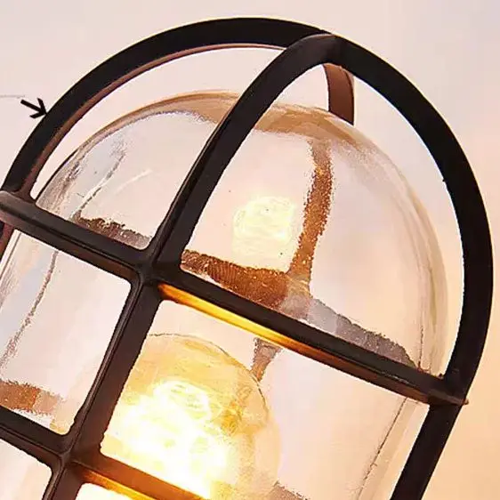 

Промышленный светильник для док-станции из кованого железа, клетка, настенное бра, настенный светильник в стиле ретро, винтажный светильник для спальни, отеля, коридора, ресторана, бара, лофта