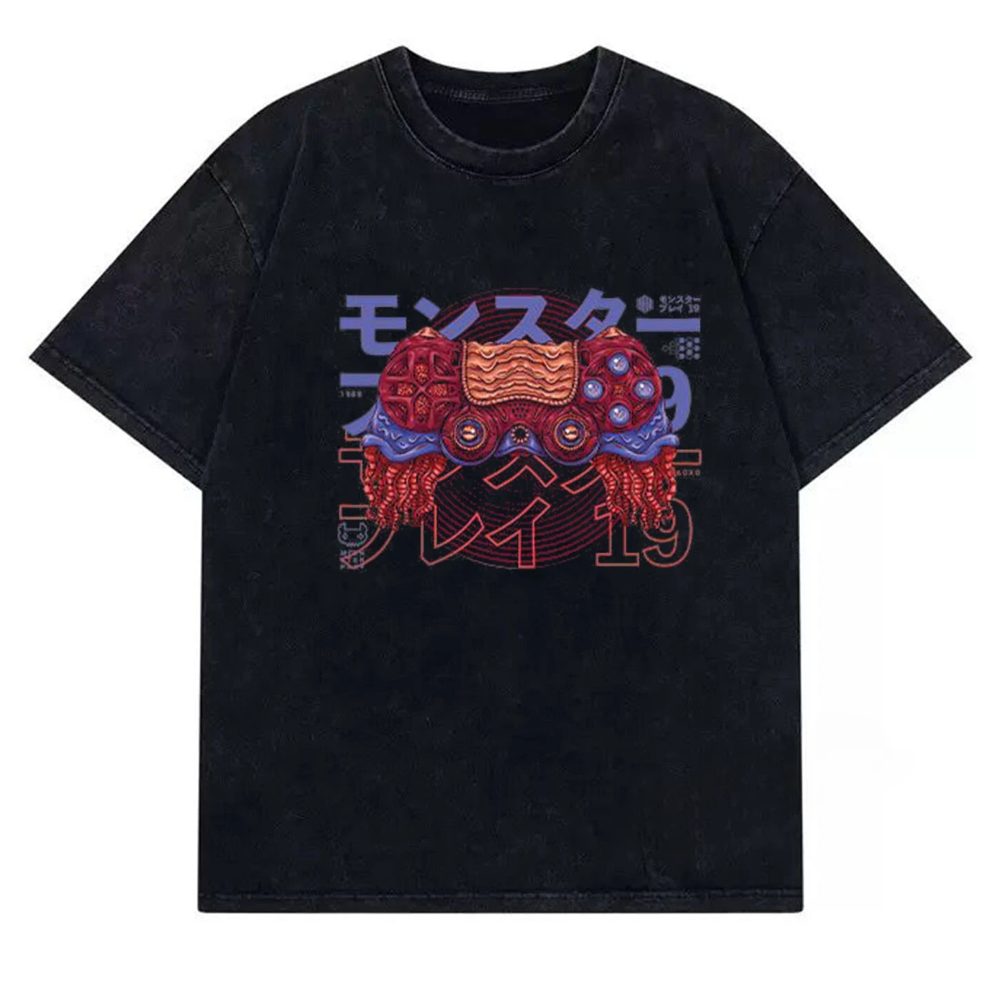 Fit Fc Red and White Game Console Double Dragon Snowman Brothers Contra Tank Battle Peripheral Short-sleeved T-shirt T-shirt