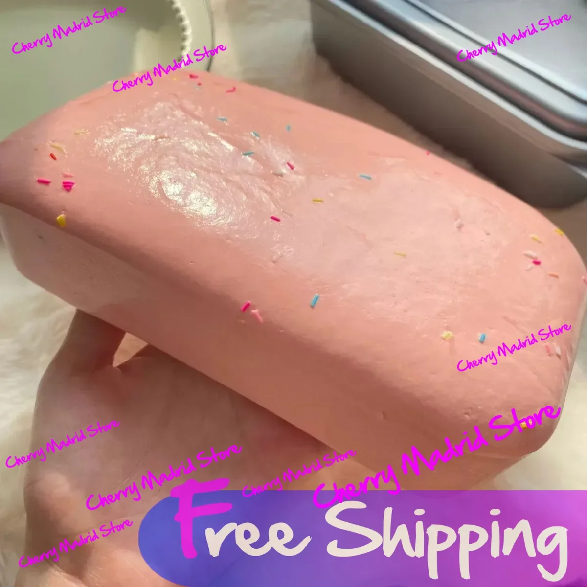 Squishy Solid Slime Soft Toy Gift Slow-rising Stress-relief Sticky Box Cake Simulation Bread Knead Happy Moist Suction Hand Gift