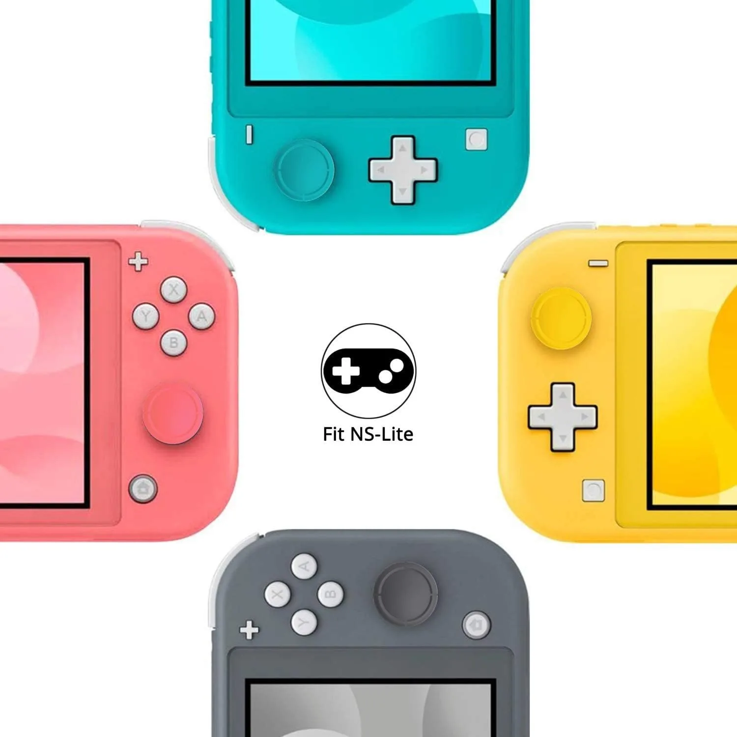 8 قطعة عصا التحكم استبدال غطاء الإبهام قبضة للتبديل Joy-con التبديل لايت Joycon قبضة زر عصا غطاء ثلاثية الأبعاد التناظرية غطاء الجلد إصلاح #4