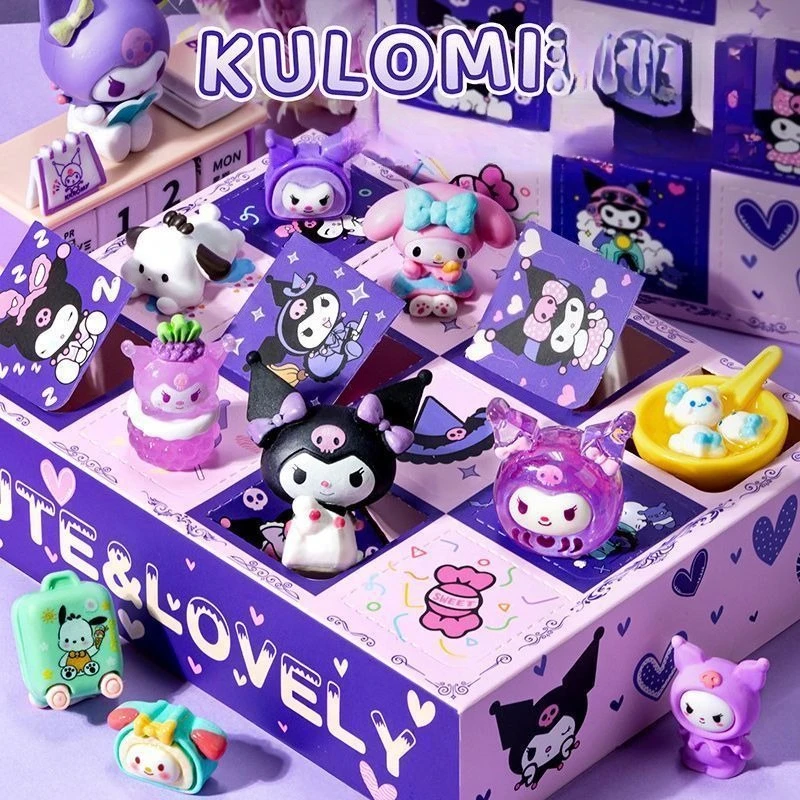 Sanrio My Melody Kuromi Hello Kitty Pop It Blind Box Leuke verrassingsspeelgoedpoppen Mysterie geschenkdoos voor kinderen en verzamelaars