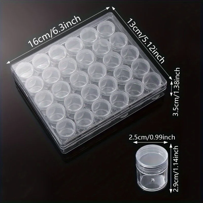Small Clear Empty Storage Box, Plastic Square Organizer for Beads