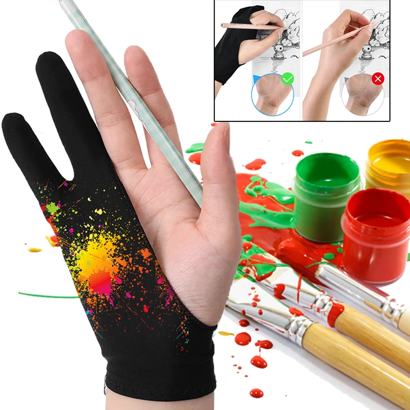 

Anti-touch Two-Finger Hand Painting Gloves For Tablet Digital Board ScreenTouch Drawing Anti-fouling Oil Painting Art Supplies
