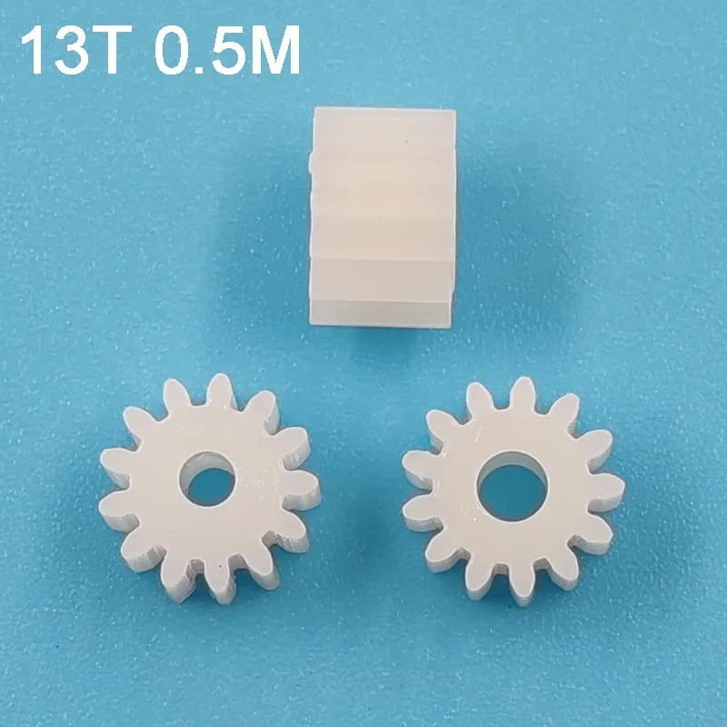 132A / 132.5A 0.5M Gear 2mm Tight 13 Teeth POM Plastic Gear Motor Parts Toy Accessories 10pcs/lot