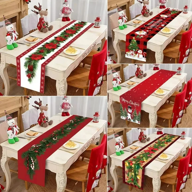 

Christmas Table Runner Merry Christmas Decoration for Home Table 2026 Xmas Ornament Navidad Notal Noel Happy New Year Gifts 2025