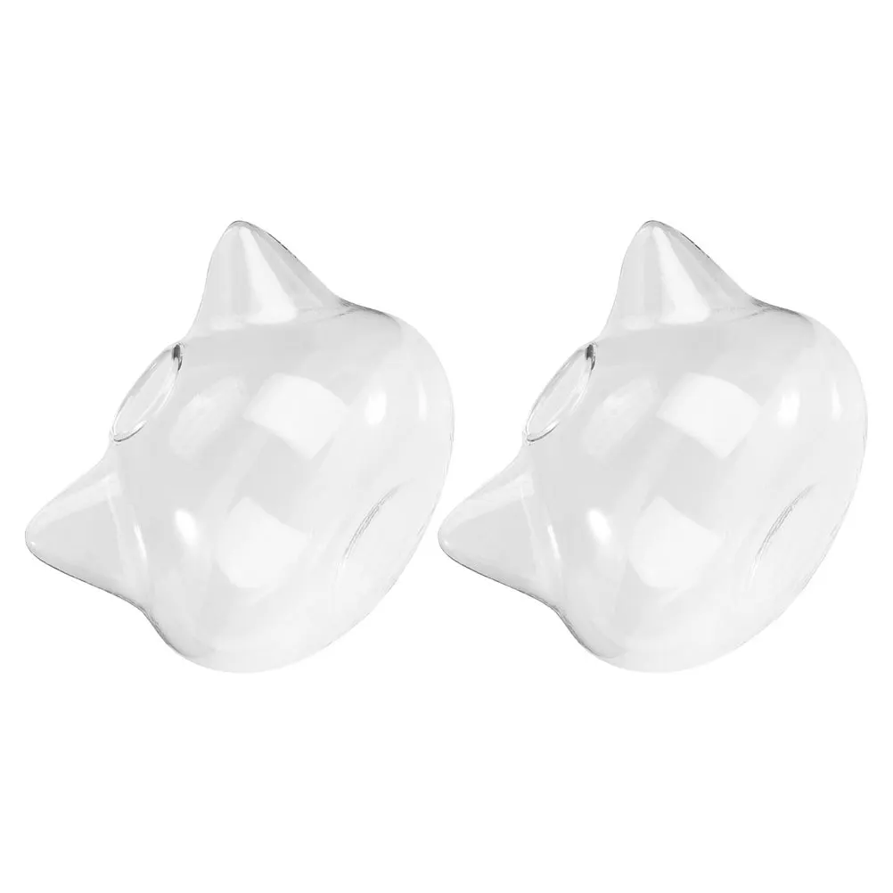 

2Pcs Cat Vase Hydroponic Planter Clear Glass Bud Vase Flower Holder Desktop Indoor Decoration Unique Centerpiece for Table