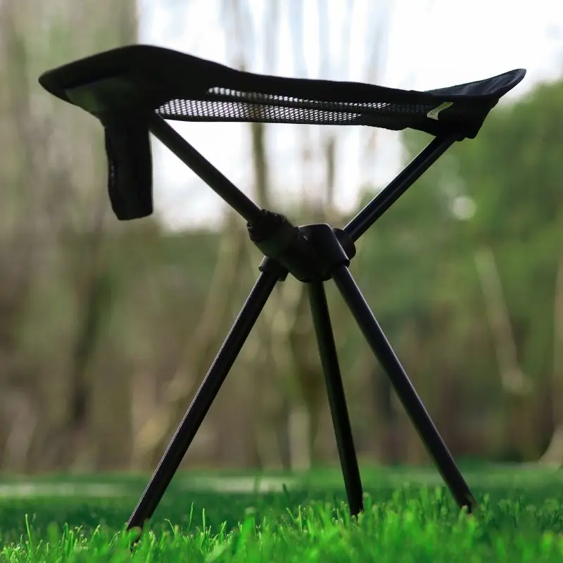 Outdoor Folding Chair Portable Bracket Aluminum Alloy Lunch Break Fishing Recliner Foot Support Moon Aluminum Alloy Ultra-light