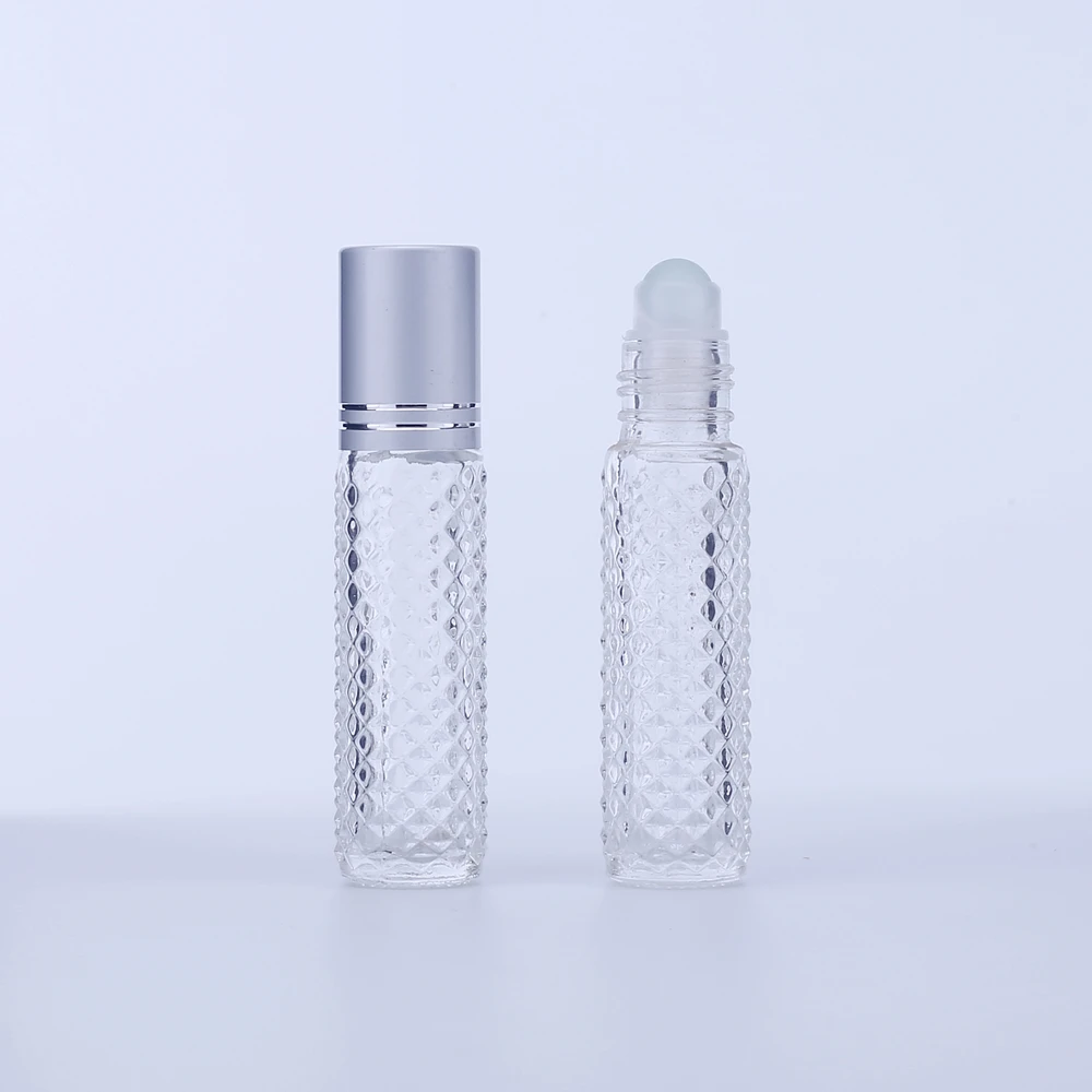 Flcopropriété d'huile essentielle en verre optique transparent, 10ml, 10cc, 10 pièces/uno