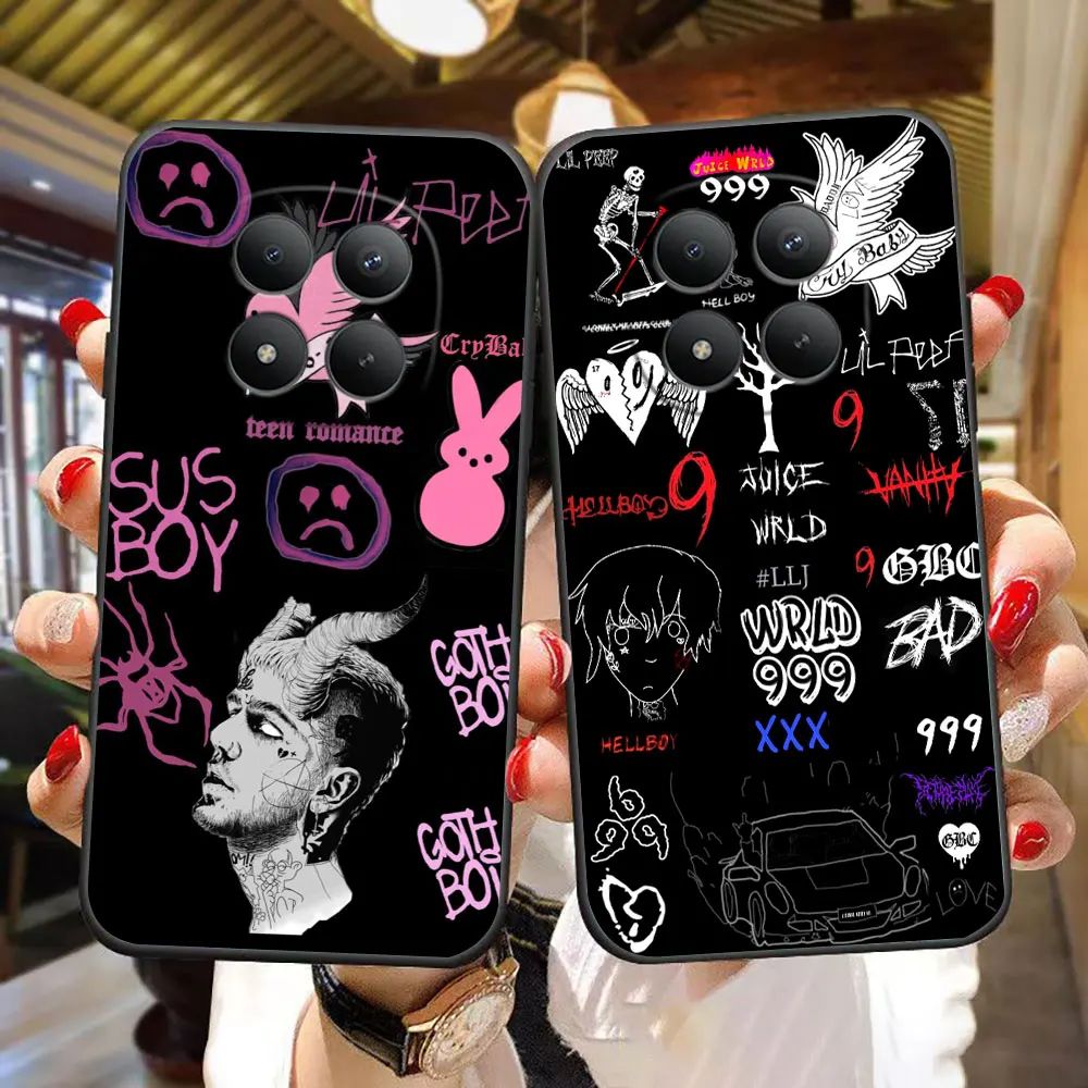 Funda para teléfono Xiaomi Redmi Note 15 14 13 12 12S 11 11T 11S 10 10S 9 Pro PLUS, Funda protectora con diseño del rapero Lil P-Peep Cry Boy