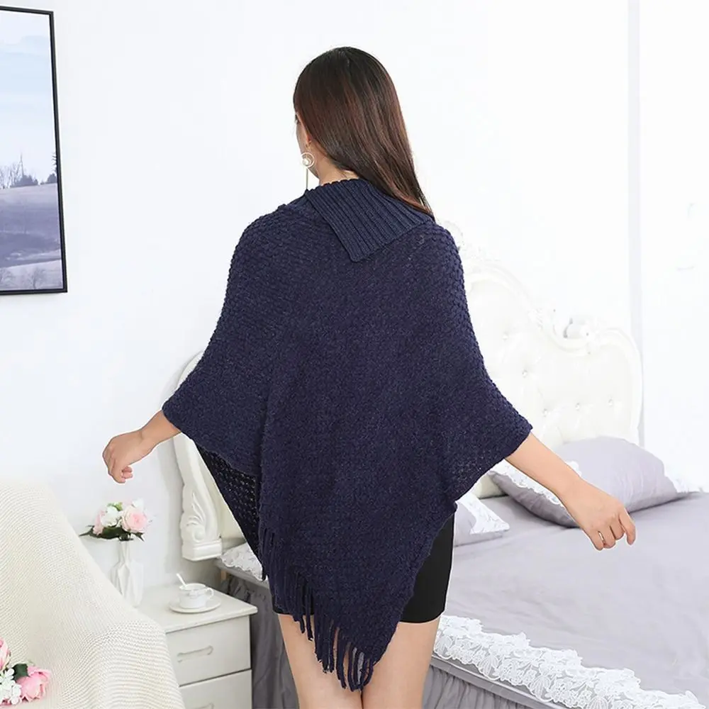 

Роскошное пашминовое пончо с пуговицами, имитация кашемира, толстое, теплое, асимметричное, вязаное, для осени и зимы