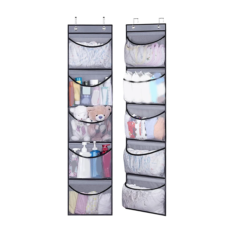 

Five Compartments Storage Hanging Bag Towel Toiletries Door Storage Bag Non-woven Wardrobe Organising Storage Hanging Bag