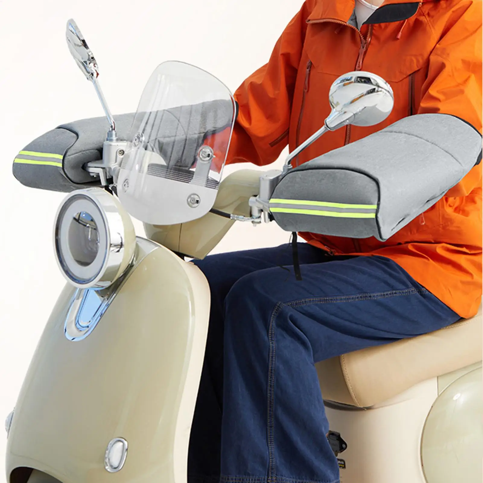 

Motorcycle Handlebar Muffs Windproof & Water Resistant Hand Covers Keep Hands Warm & Dry for Winter ridding & Long Rides