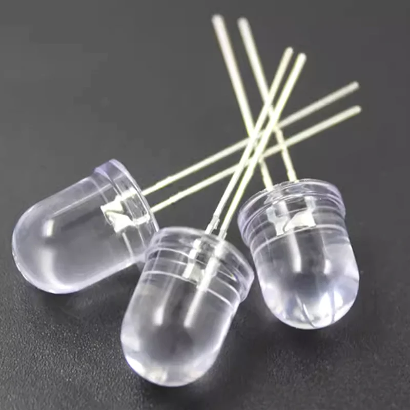 10Pcs F10 10mm LED 5 Colors Red Blue Yellow Green White Transparent Ultra Bright Round LED Light Emitting Diode Lamp