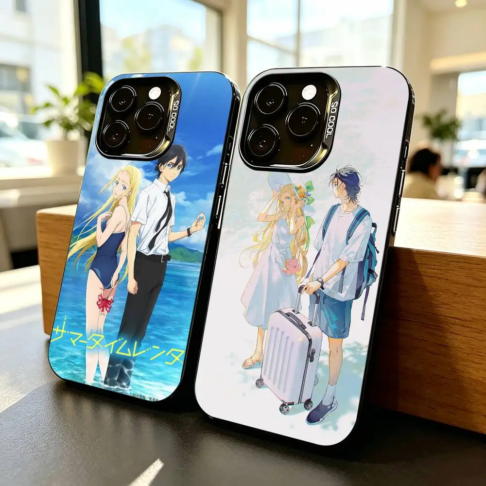 

Summer Time-e Rendering Phone Case For iPhone 17,16,15,14,13,12,11 Plus,Pro Max,XS,Colored Silver Plated Inside Cover