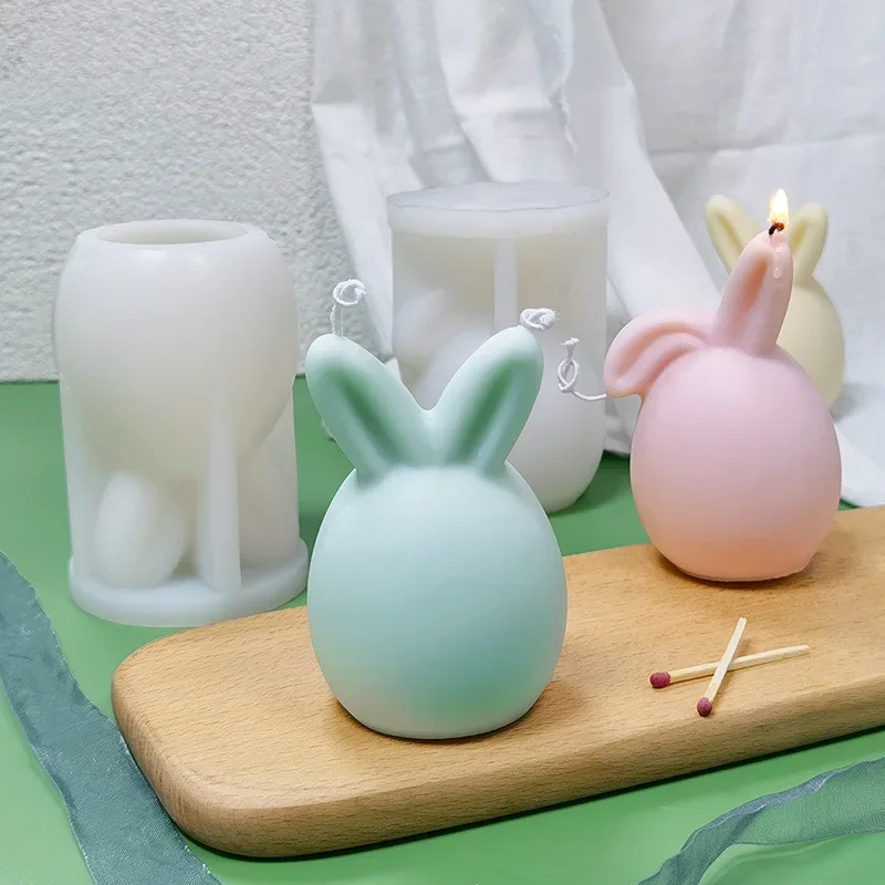 

Silicone Mold for Easter Rabbit Eggs Candle 3D Rose Flower Fondant Mold for Cake Decoration Chocolate Soap Candy Making Reusable