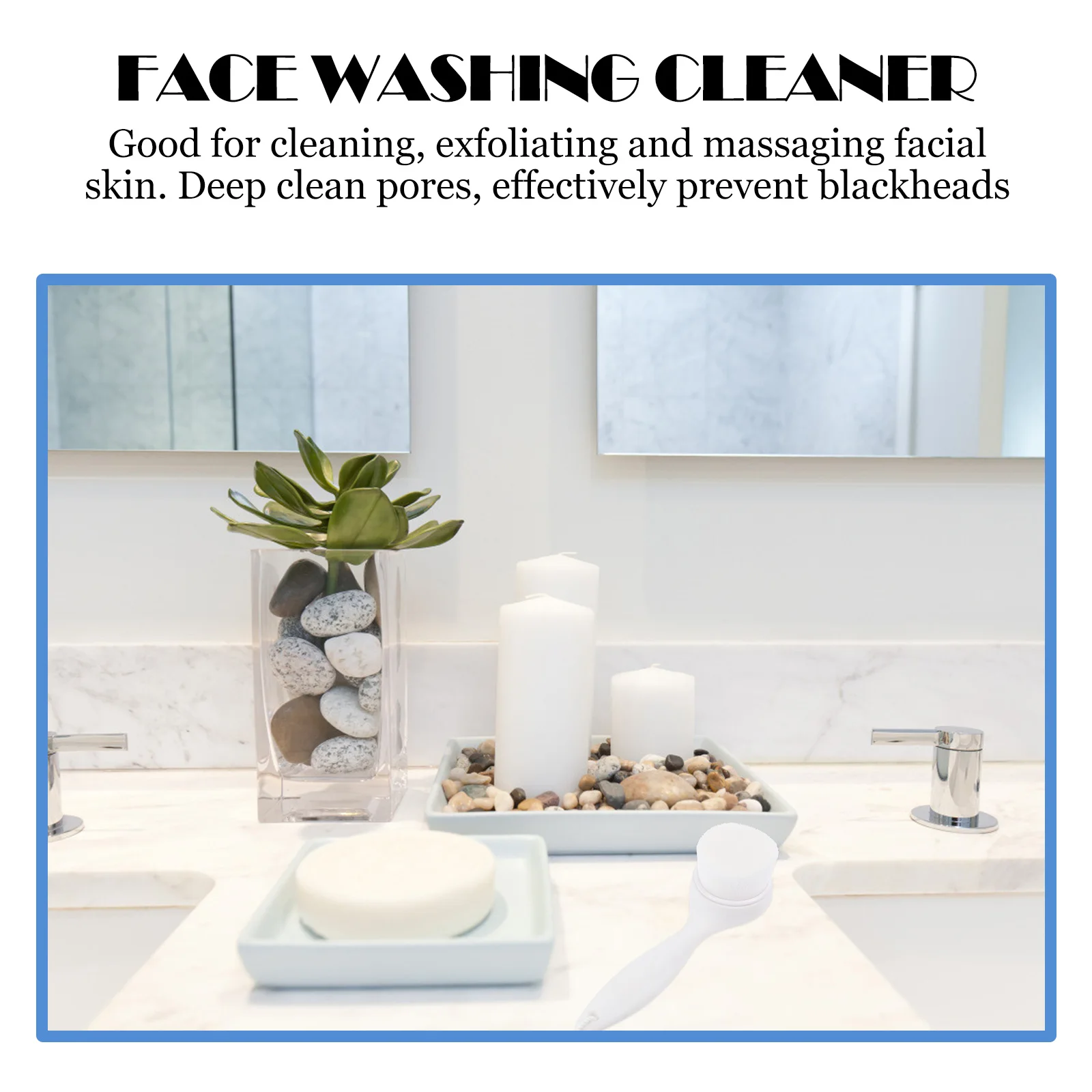 

Plastic Face Brush Handheld Exfoliating Cleansing Scrubbing Deep Cleaning Facial Pore Skincare Tool Washing Prevent