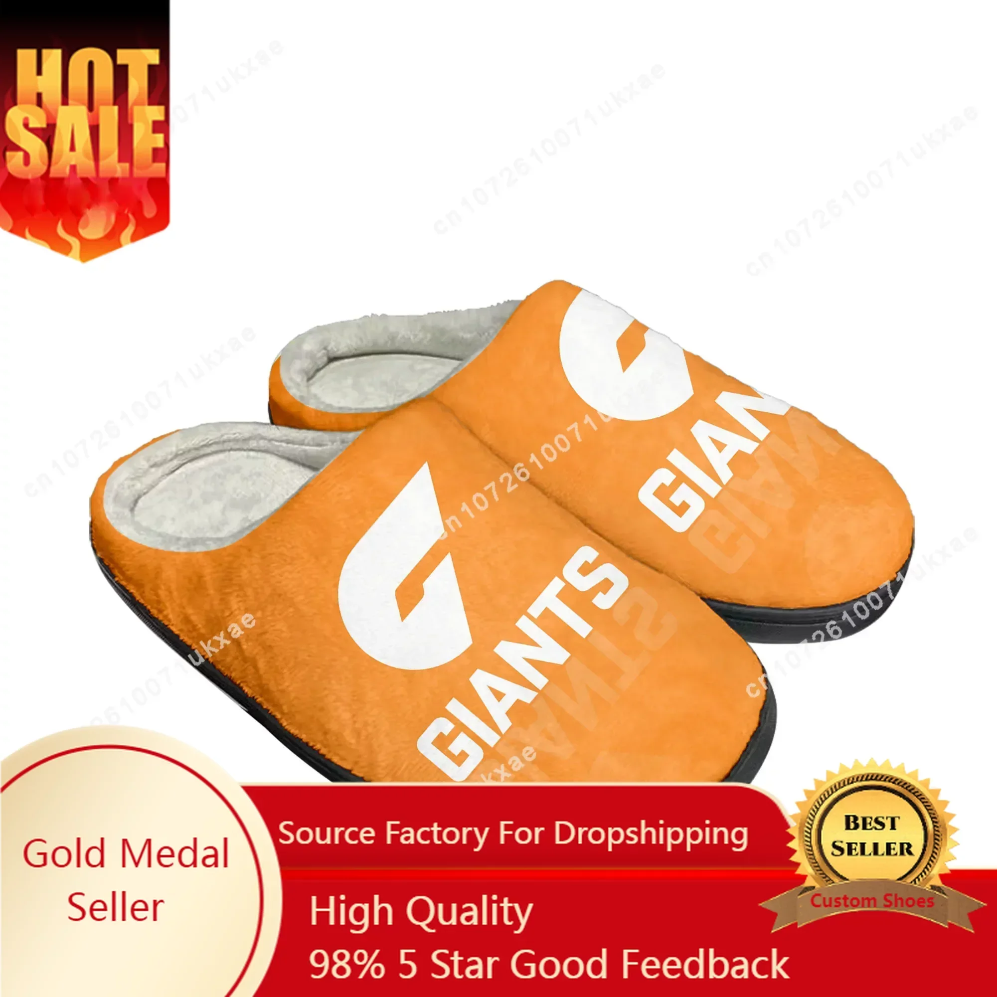 

Greater Western Sydney Australian Football Home Cotton Slippers Mens Womens Plush Bedroom Warm Shoes Thermal Slipper Custom Shoe