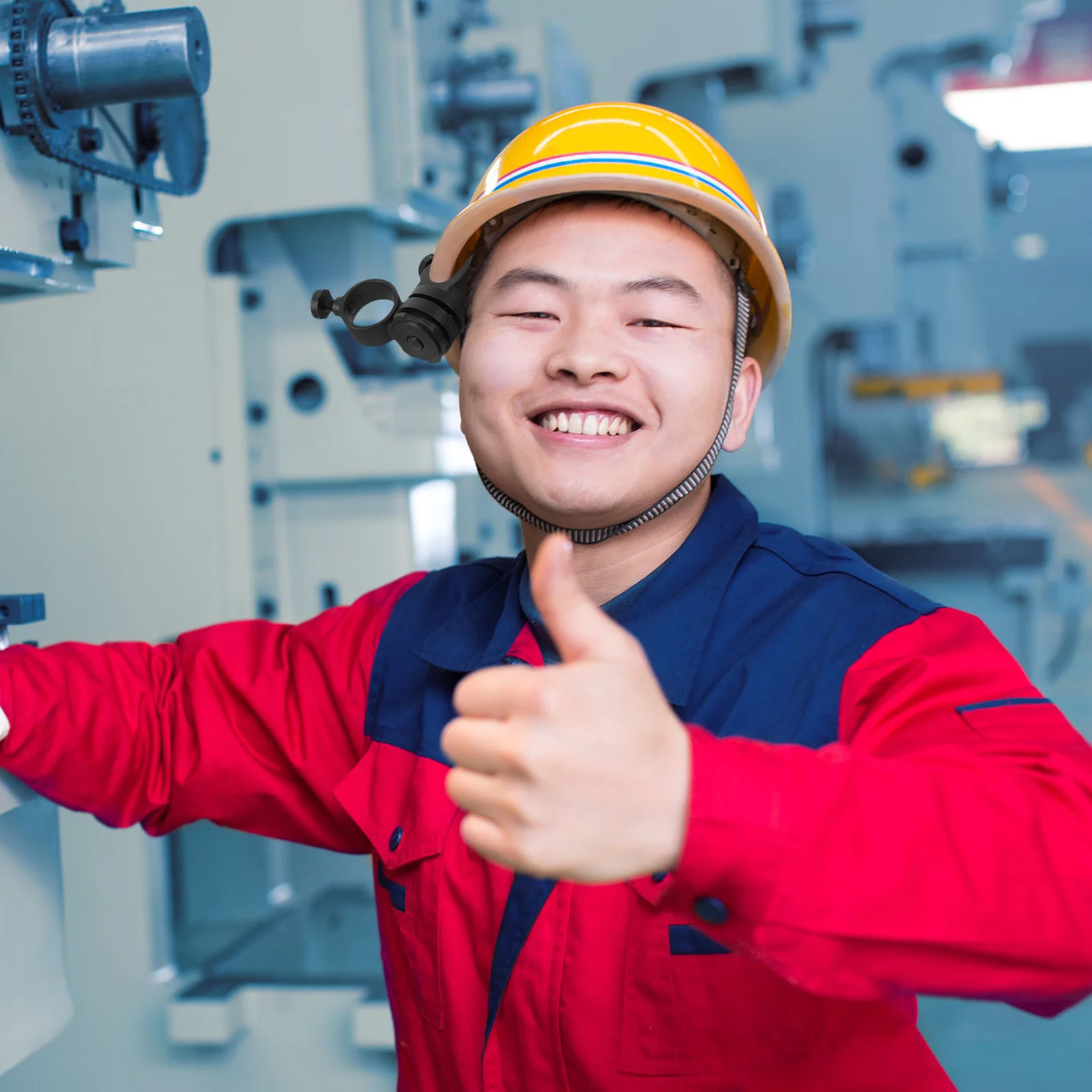 مشبك للمصابيح الأمامية المتينة، حامل إضاءة آمن للقبعات الصلبة، مثالي للعمل الليلي والبناء الخارجي، حامل إضاءة القبعة الصلبة