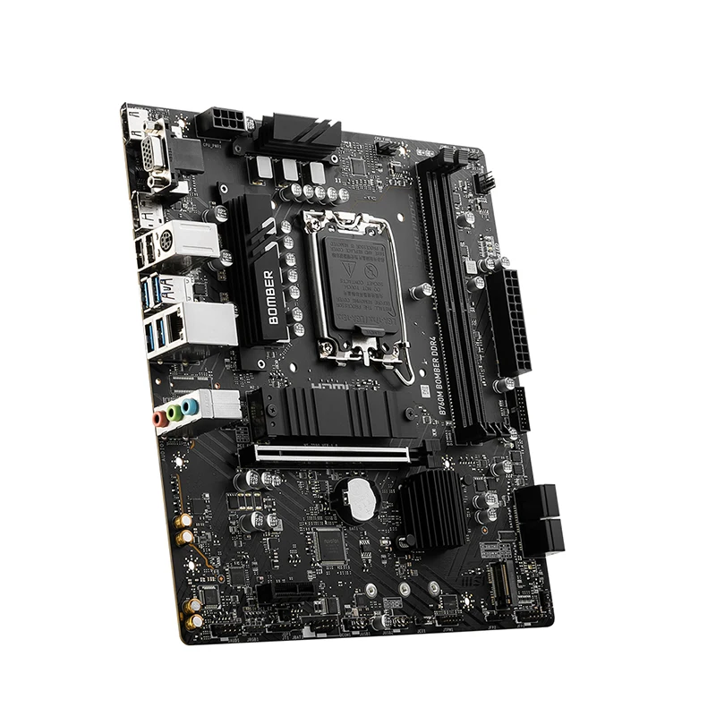 اللوحة الأم MSI H610M BOMBER DDR4 64GB Intel H610 LGA 1700 Intel 12th/13th Gen Ready، Dual PCle 4.0 M.2، ARGB Sync placa Mama