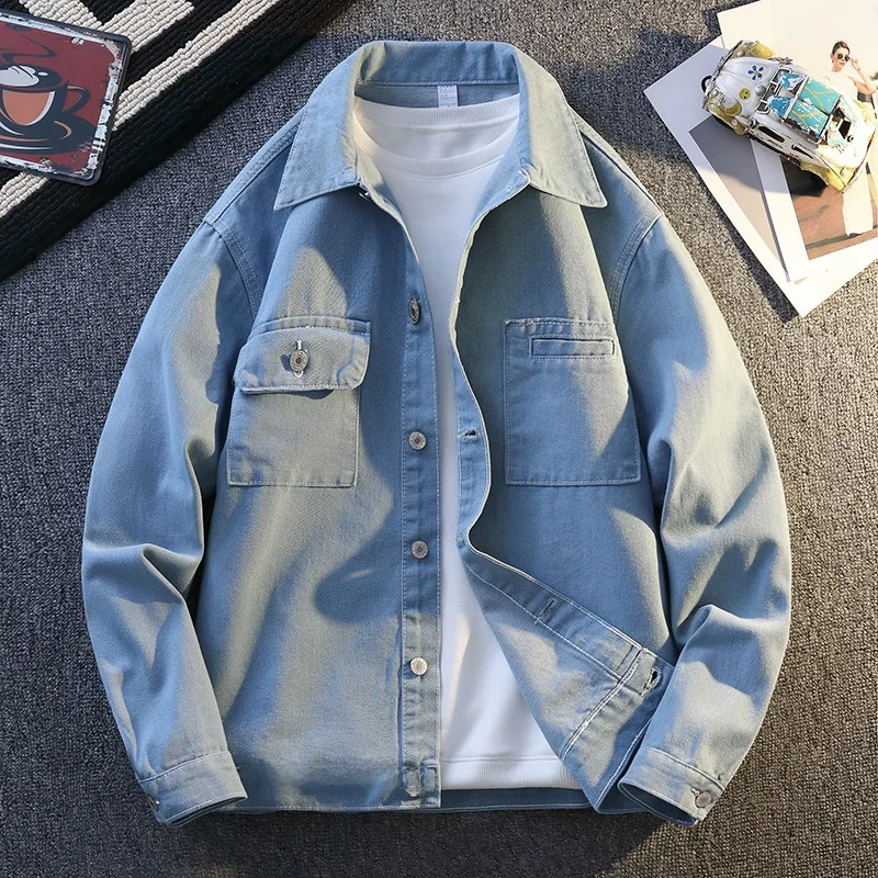 Denim da uomo dalla vestibilità ampia Jaet Primavera Estate Trendy Abbigliamento da lavoro casual Jaet Hip e Haome Sle Nuovo misto cotone poliestere 2025