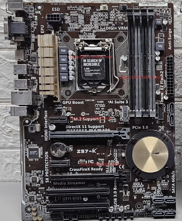 

Материнская плата для настольных ПК ASUS Z97-K, LGA1150, цифровое питание, поддержка I7-4790K, стабильная и долговечная