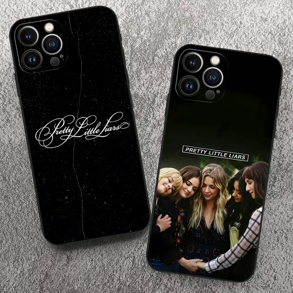 Capa de telefone Pretty Little Liars para iPhone 17 16 15 14 13 12 11 Pro Max Xr X Xs Mini Plus Capa de silicone macio preto