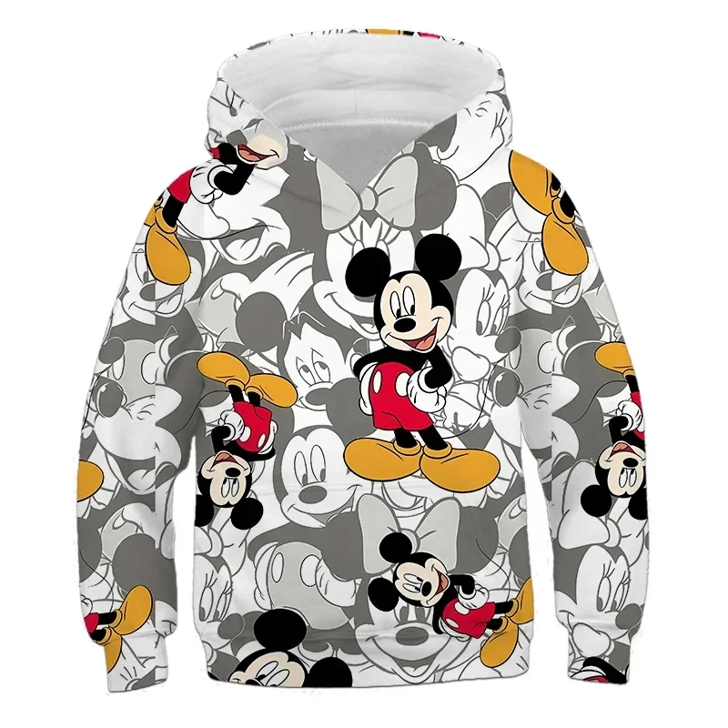 Spring Autumn Cartoon Hoodies Cute Mickey Minnie Print Children\'s Clothing Comfortable and Casual Girls\' Sportswear Coat Boys\'